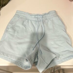lululemon Fleece Shorts Powdered Blue